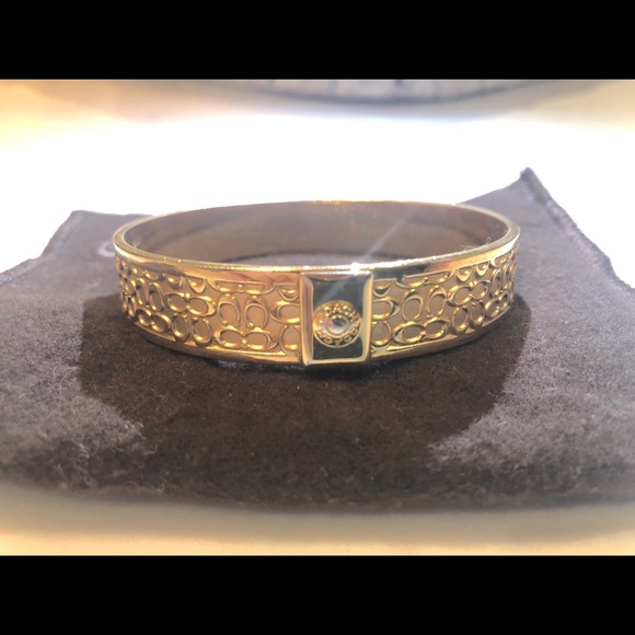 Coach Gold Tone Bangle - Picture 1 of 3